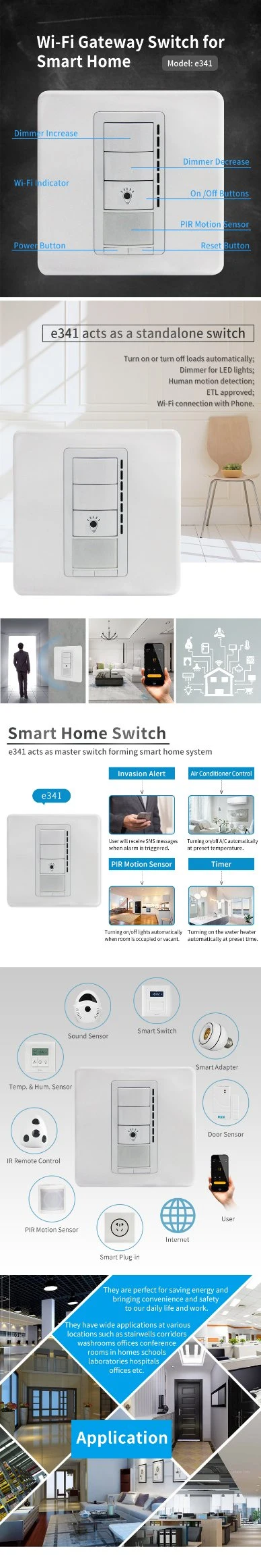86 Style Smart Home Dimmer Switch
