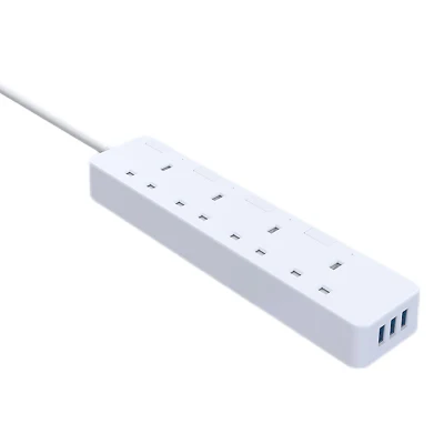 UK Standard 4 Outlet 3USB Rallonge UK Plug Socket