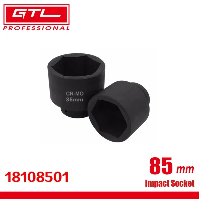 Outils de réparation automobile CRV Material Square Drive 6-Point Nut 85mm Impact Socket (18108501)