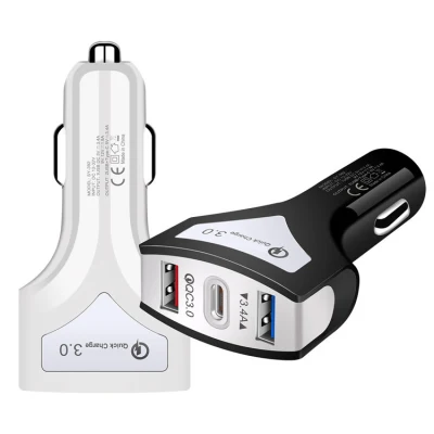 Chargeur de voiture USB QC3.0 2 ports USB avec type C